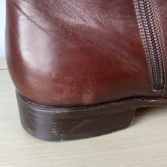 Nordstrom Mens Italian Made Soft Supple Leather Regalo Boots side Zip Size 11 - Picture 7 of 16